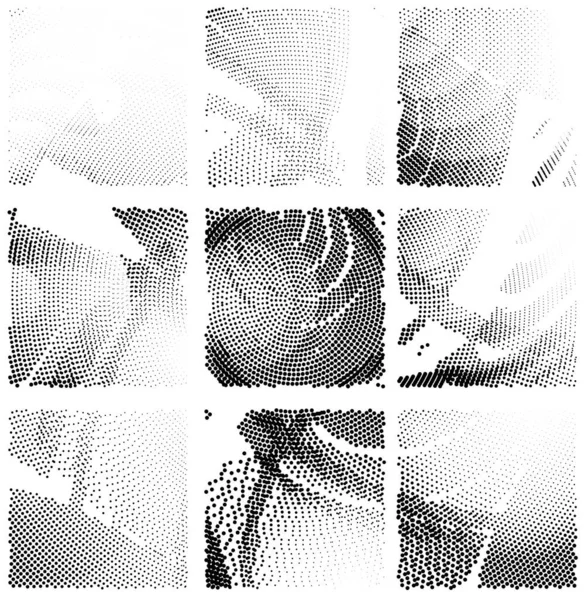 Fondo Abstracto Con Puntos Medio Tono — Vector de stock