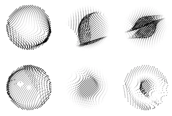 Yarım tonlu daireler çiziyor. vektör illüstrasyonu.