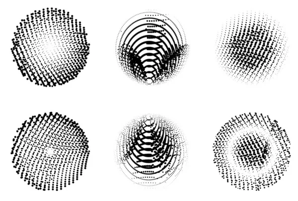 Soyut daireler kümesi, vektör illüstrasyonu