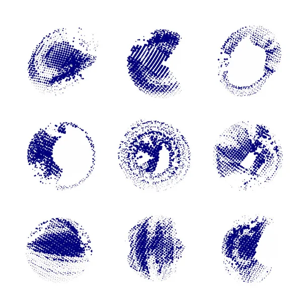 grunge fırça darbeleri, vektör çizim seti