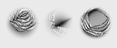 Yarım tonlu noktalar. vektör illüstrasyonu.