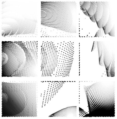 Noktalar ve çizgilerle soyut arkaplan