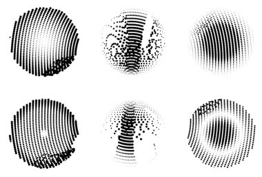 Yarım tonlu noktalar. vektör illüstrasyonu.