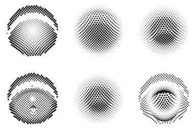 Yarım tonlu noktalar. vektör illüstrasyonu.