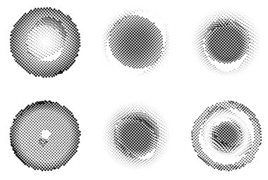 Yarım tonlu noktalar. vektör illüstrasyonu.