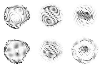 Yarım tonlu noktalar. vektör illüstrasyonu.