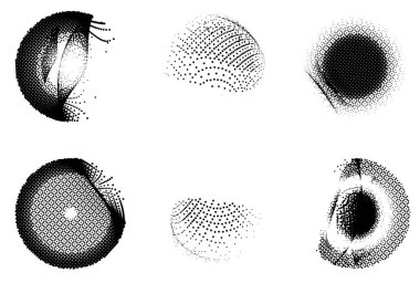Yarım tonlu noktalar. vektör illüstrasyonu.