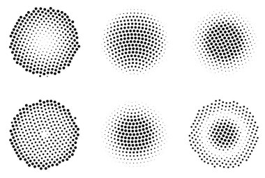 Yarım tonlu noktalar. vektör illüstrasyonu.