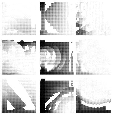 Yarım tonlu noktalar. vektör illüstrasyonu.