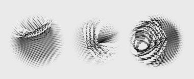 Yarım tonlu noktalar. vektör illüstrasyonu.