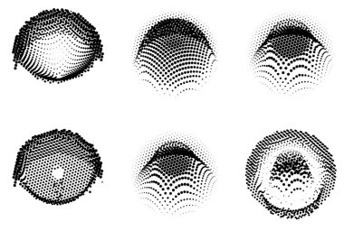 Yarım ton daire seti, grunge arkaplan