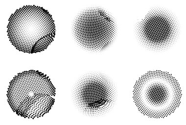 Yarım tonlu noktalar. vektör illüstrasyonu.
