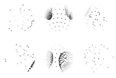 Yarım tonlu noktalar. grunge vektör illüstrasyonu.