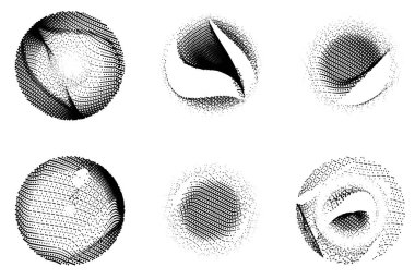 Soyut grunge yarım ton noktalar kümesi, vektör illüstrasyonu