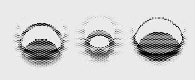 Noktalı ve daireli soyut arkaplan