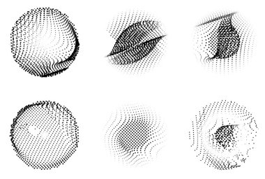 Yarım ton noktalar ayarlandı. vektör illüstrasyonu