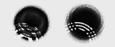 Yarım tonlu noktalar. vektör illüstrasyonu.