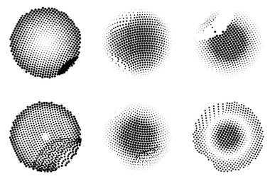 Yarım tonlu noktalar. vektör illüstrasyonu.