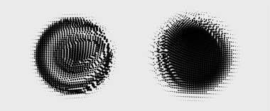 Yarım tonlu noktalar. vektör illüstrasyonu.