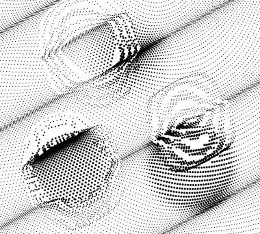 Yarım tonlu noktalar. vektör illüstrasyonu.