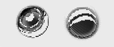 Yarım tonlu noktalar. vektör illüstrasyonu.