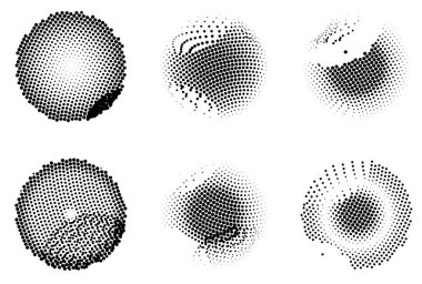 Yarım tonlu noktalar. vektör illüstrasyonu.