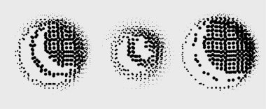 Yarım tonlu noktalar. vektör illüstrasyonu.