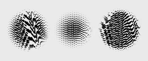 Noktalı ve daireli soyut bir arkaplan. vektör illüstrasyonu.