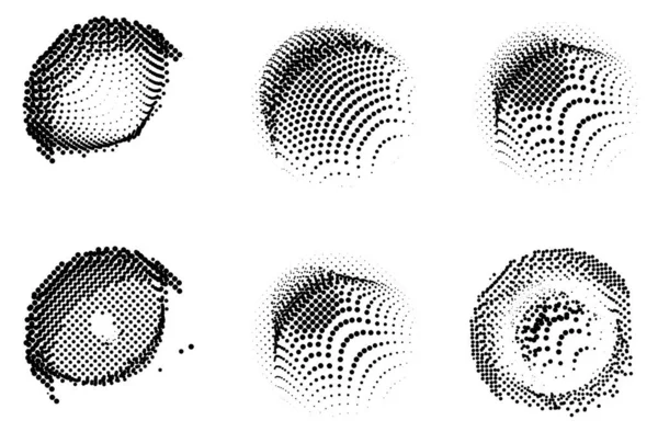 Yarım tonlu daireler. vektör illüstrasyonu.