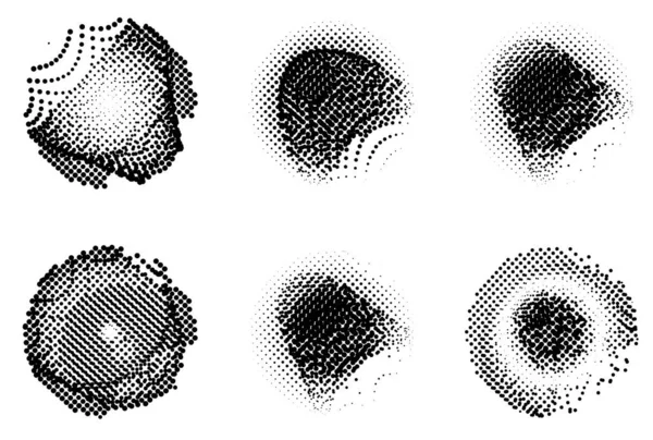 Yarım ton noktalar ayarlandı. vektör illüstrasyonu.