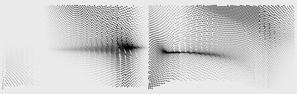 点と線で抽象的な背景を作ります ハーフトーンパターンだ ベクターイラスト — ストックベクタ