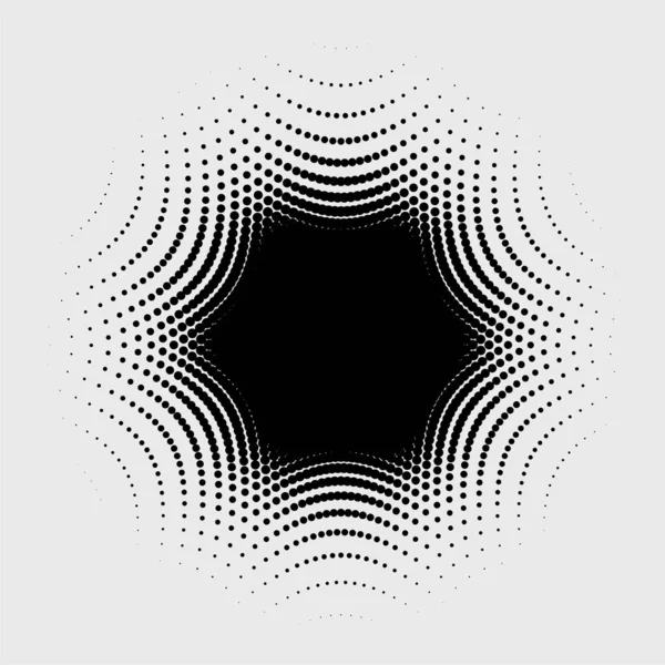 Abstrakter Halbtonhintergrund Mit Schwarzen Und Weißen Kreisen — Stockvektor