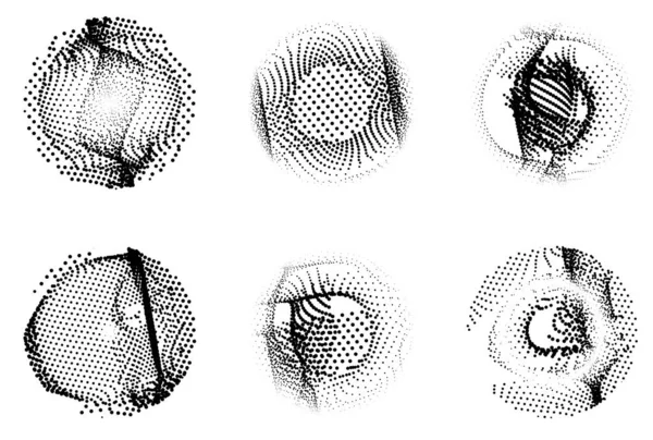 Yarım ton daireler kümesi, vektör illüstrasyonu