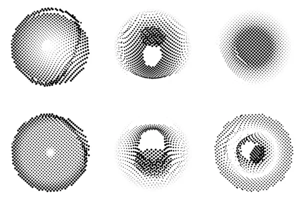 Puntos Medio Tono Establecidos Ilustración Vectorial — Archivo Imágenes Vectoriales