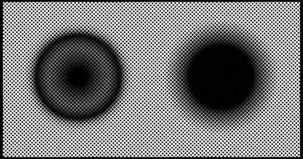 Siyah ve beyaz daireli soyut arkaplan