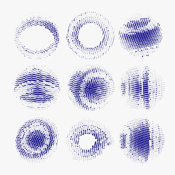 Yarım tonlu daireler. vektör illüstrasyonu.