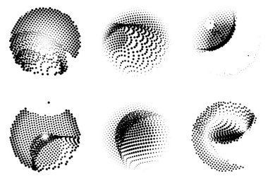 Yarım tonlu noktalar. vektör illüstrasyonu.