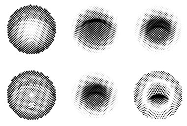 Yarım tonlu noktalar. vektör illüstrasyonu.