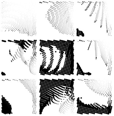 El çizimi yarım ton benekli soyut bir arkaplan. vektör illüstrasyonu