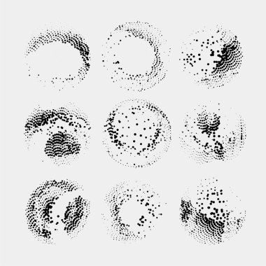 grunge fırça darbeleri, vektör çizim seti