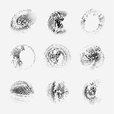 grunge fırça darbeleri, vektör çizim seti