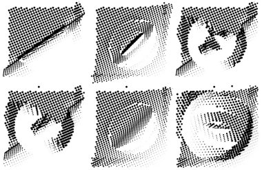 Yarım tonlu noktalar. vektör illüstrasyonu.