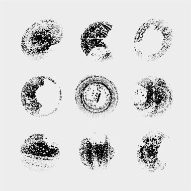 grunge fırça darbeleri, vektör çizim seti