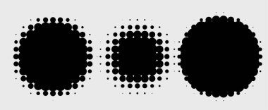Soyut yuvarlak noktalar, daireler, kareler, çizgiler ve diğer elementler. vektör illüstrasyonu