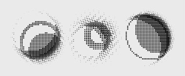 Yarım tonlu noktalar. vektör illüstrasyonu.