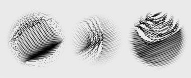 Yarım tonlu noktalar. vektör illüstrasyonu.