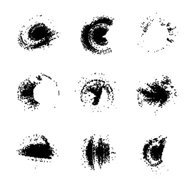 grunge fırça darbeleri, vektör çizim seti