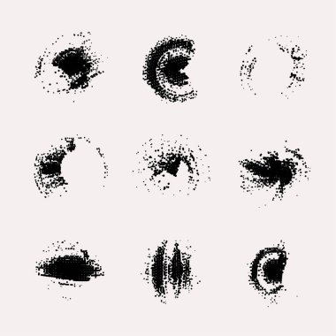 grunge fırça darbeleri, vektör çizim seti