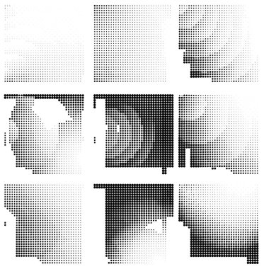 Yarım tonlu noktalar. vektör illüstrasyonu.