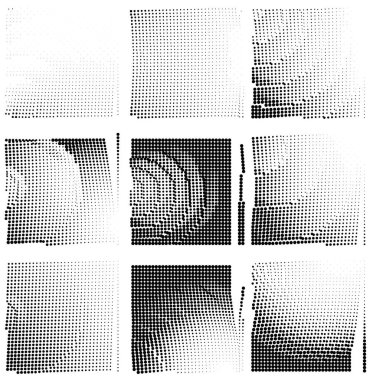 Yarım tonlu noktalar. vektör illüstrasyonu.